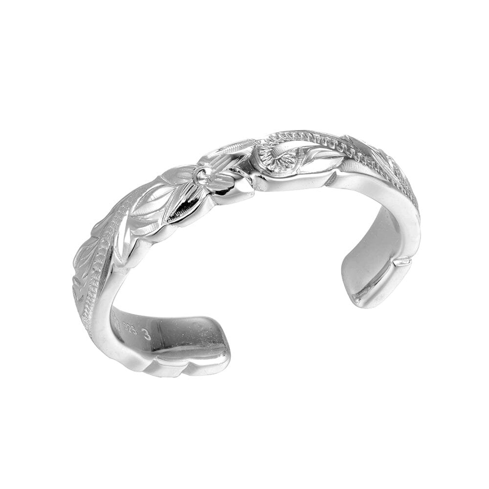 Novea Scroll Toe Ring Toe Ring Island by Koa Nani Sterling Silver Small 