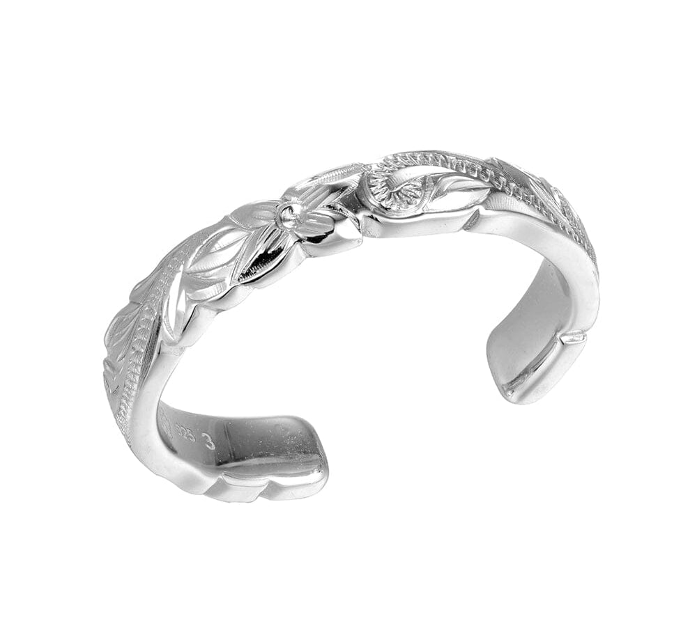 Novea Scroll Toe Ring Toe Ring Island by Koa Nani Sterling Silver Small 