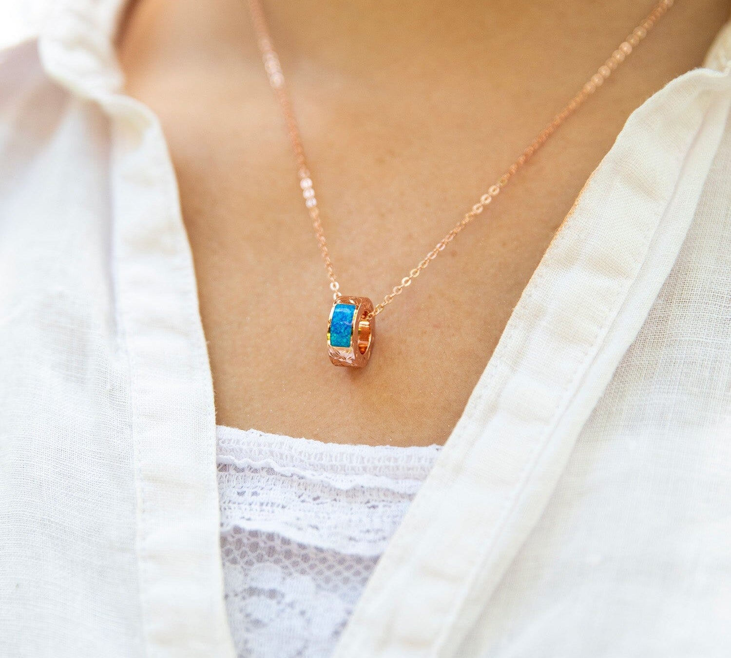 Omu Opal Ring Pendant Pendant Island by Koa Nani 
