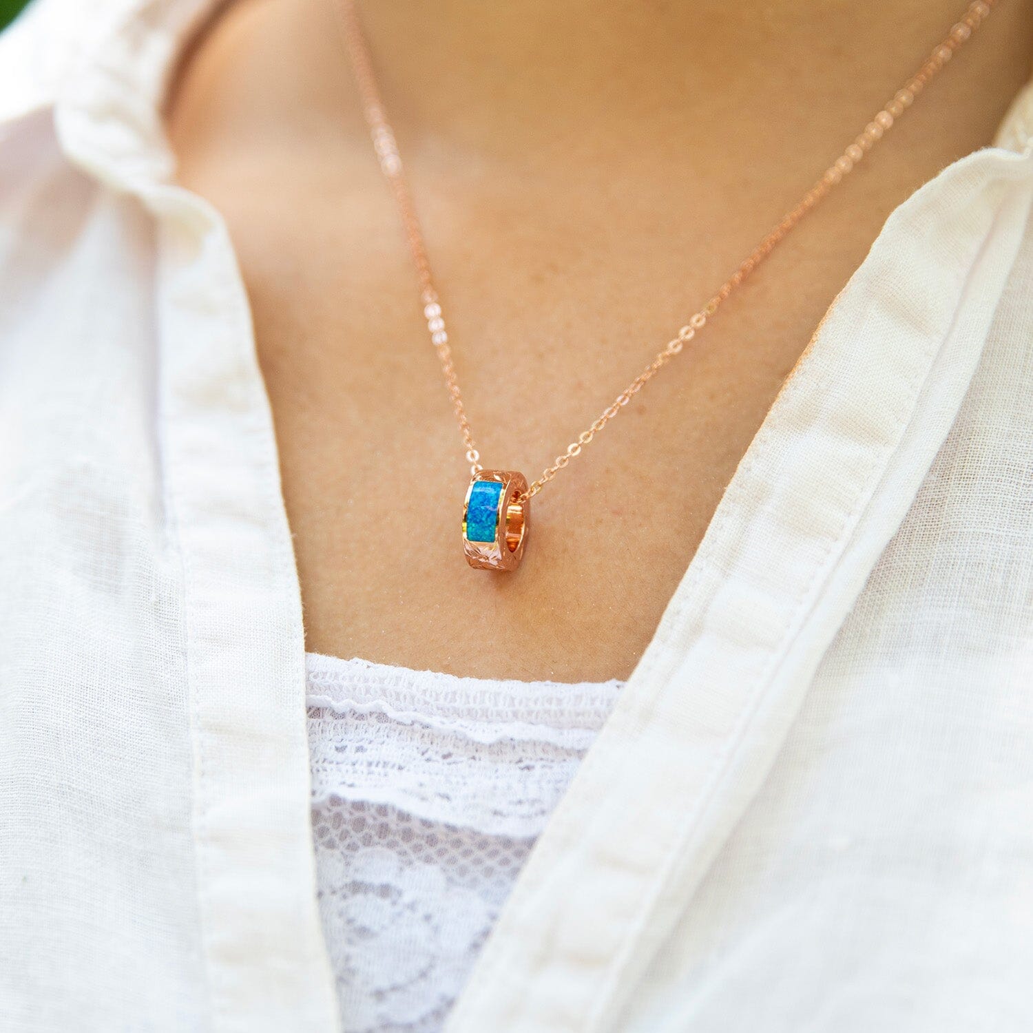 Omu Opal Ring Pendant Pendant Island by Koa Nani 