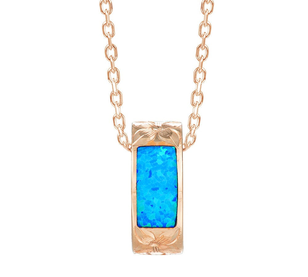 Omu Opal Ring Pendant Pendant Island by Koa Nani Rose Gold Vermeil 