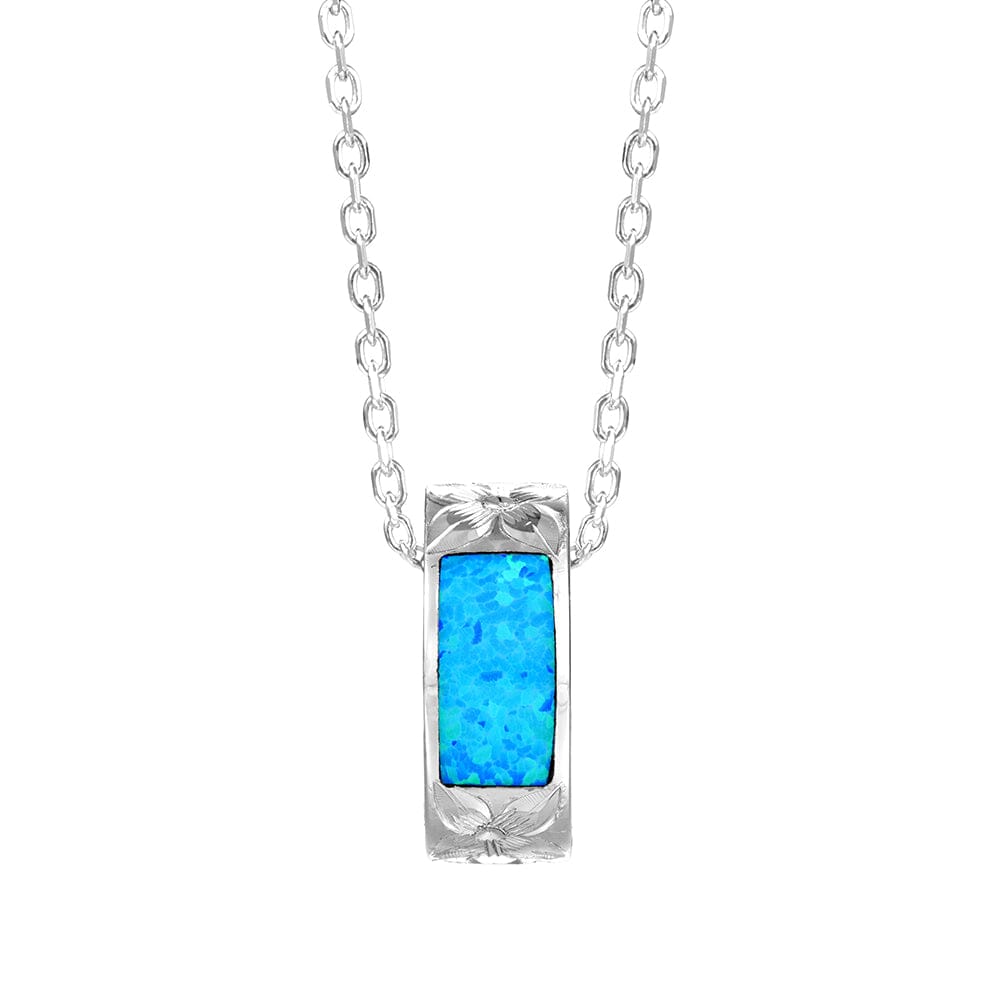 Omu Opal Ring Pendant Pendant Island by Koa Nani Sterling Silver 