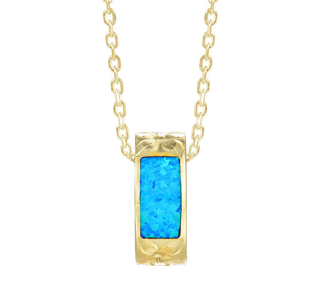 Omu Opal Ring Pendant Pendant Island by Koa Nani Gold Vermeil 