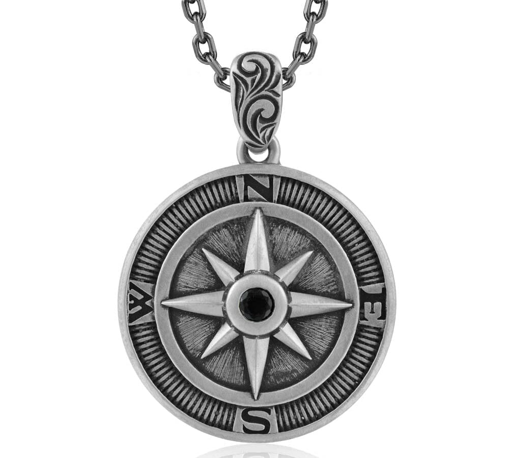Onyx Compass Medallion Necklace Island by Koa Nani 
