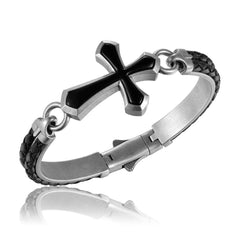 Onyx Cross Bracelet Bracelet Island by Koa Nani 