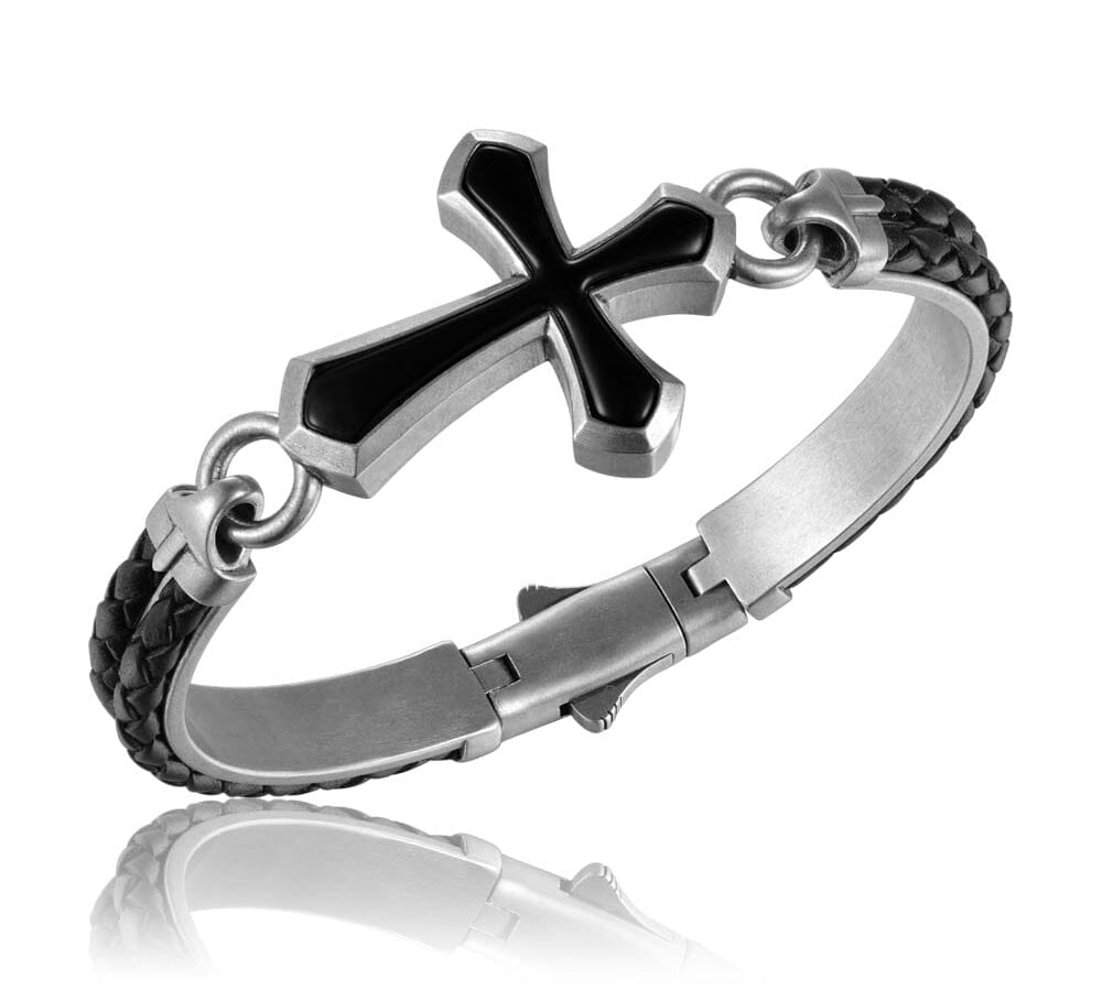 Onyx Cross Bracelet Bracelet Island by Koa Nani 