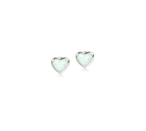 Opal Aloha Heart Earrings Earrings Island by Koa Nani 