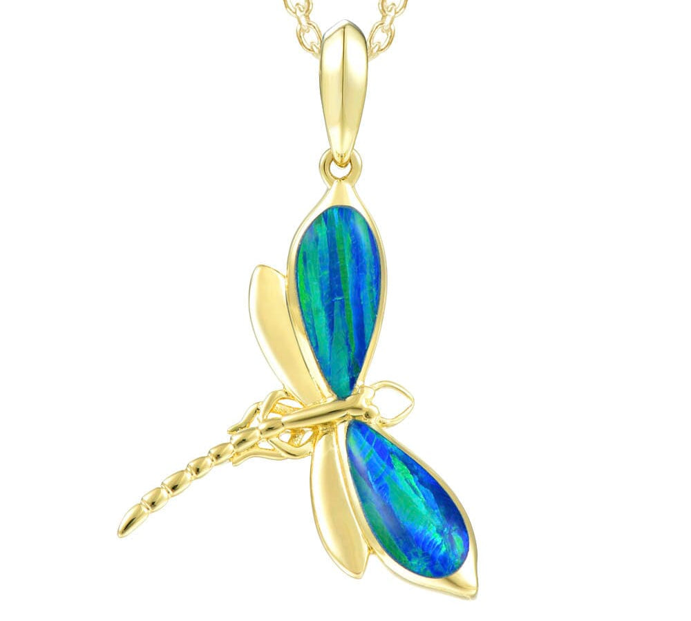 Opal Dragonfly Pendant Pendant Island by Koa Nani 