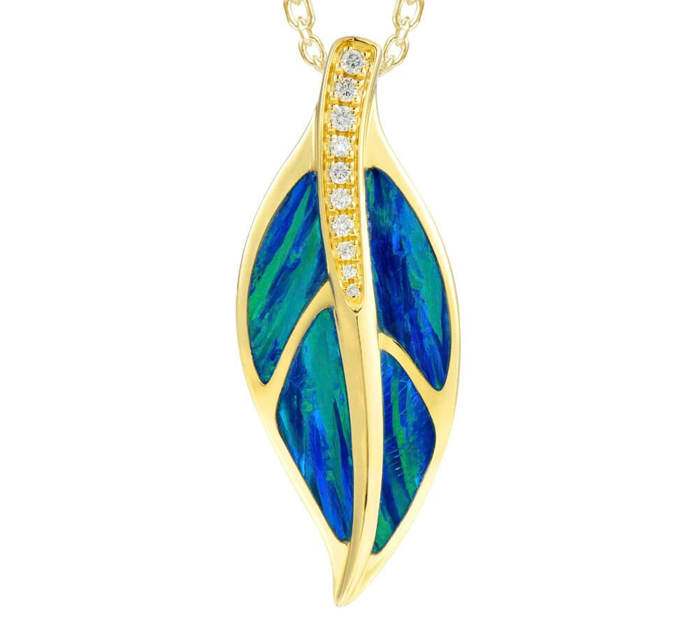 Opal Maile Leaf Pendant Pendant Island by Koa Nani 