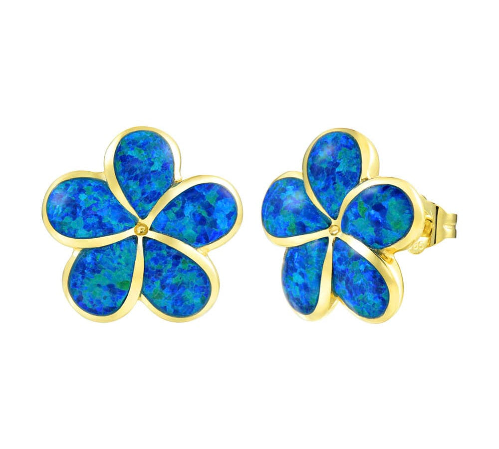 Opal Plumeria Earrings Earrings Island by Koa Nani Large 