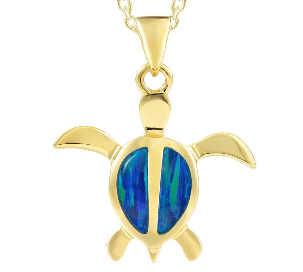 Opal Polynesian Honu Pendant Pendant Island by Koa Nani Small 