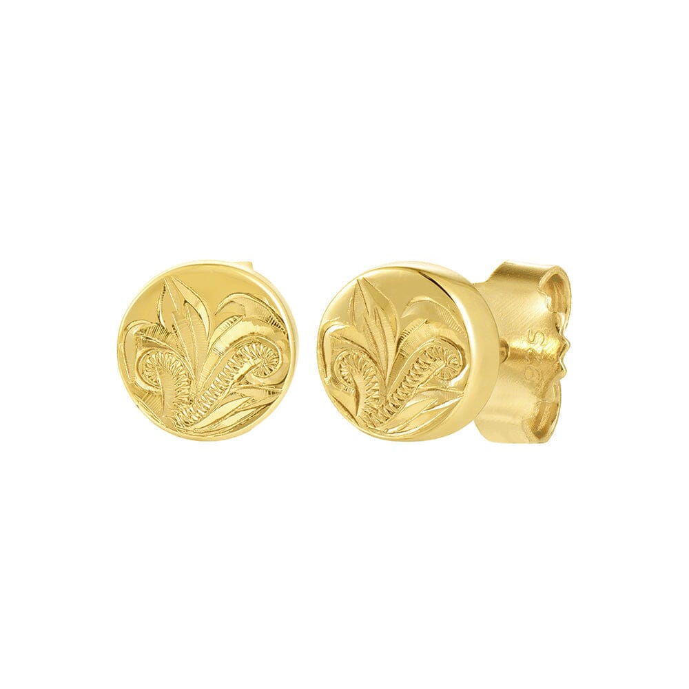 Orielle Circle Stud Earrings Earrings Island by Koa Nani Gold Vermeil 