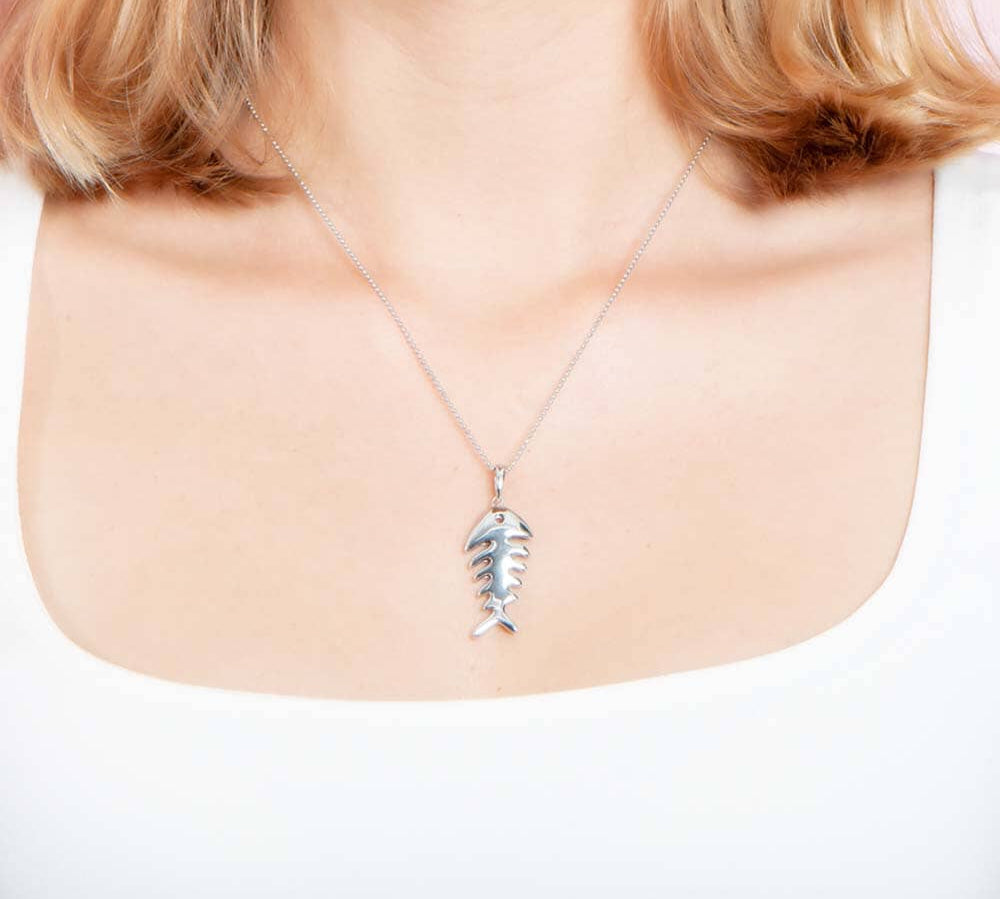 Pacific Fishbone Pendant Pendant Island by Koa Nani Large 