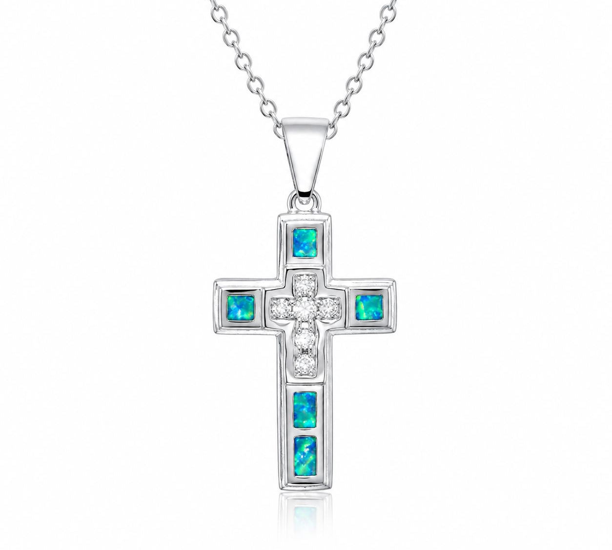 Paradise Opal Cross Pendant Pendant Island by Koa Nani 