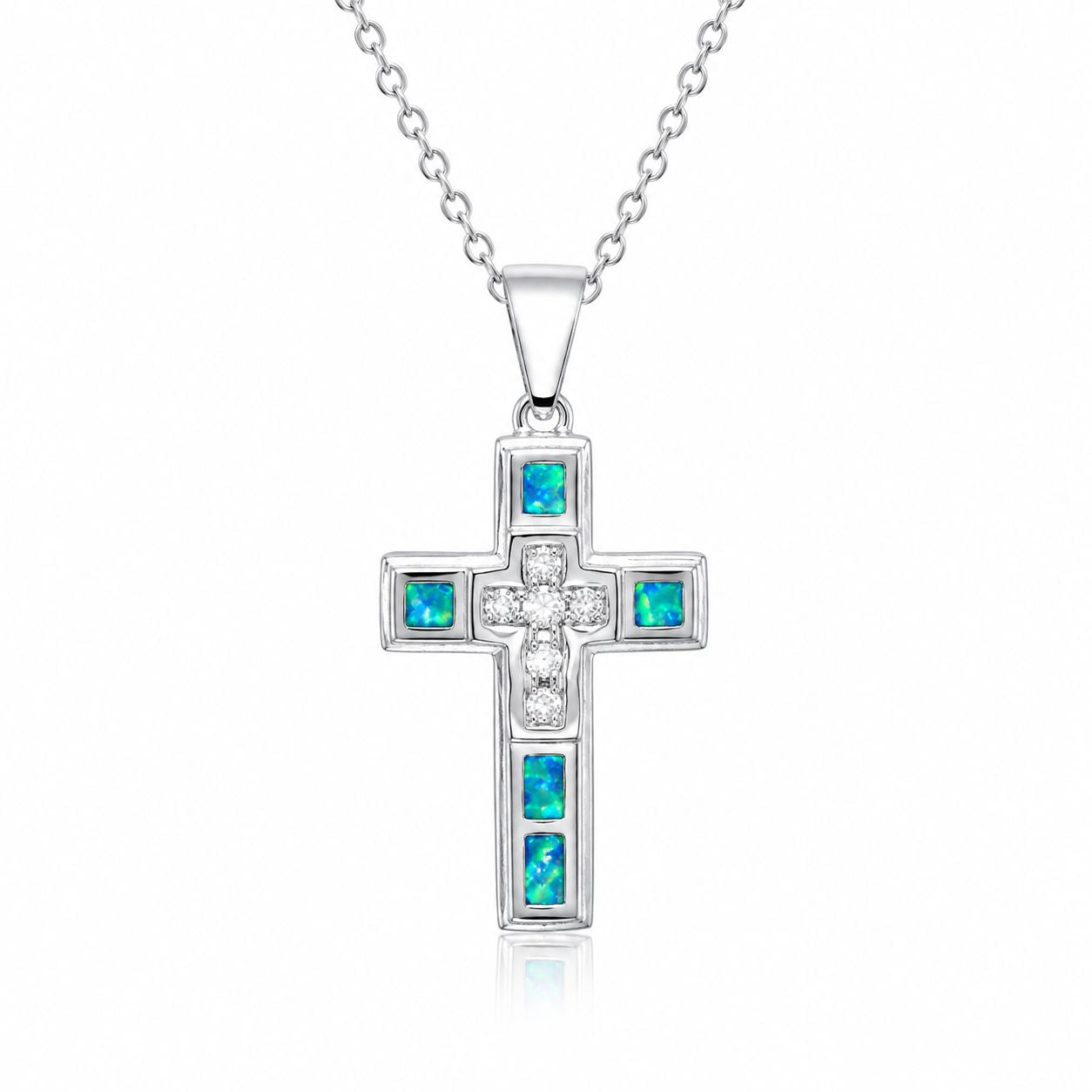 Paradise Opal Cross Pendant Pendant Island by Koa Nani 
