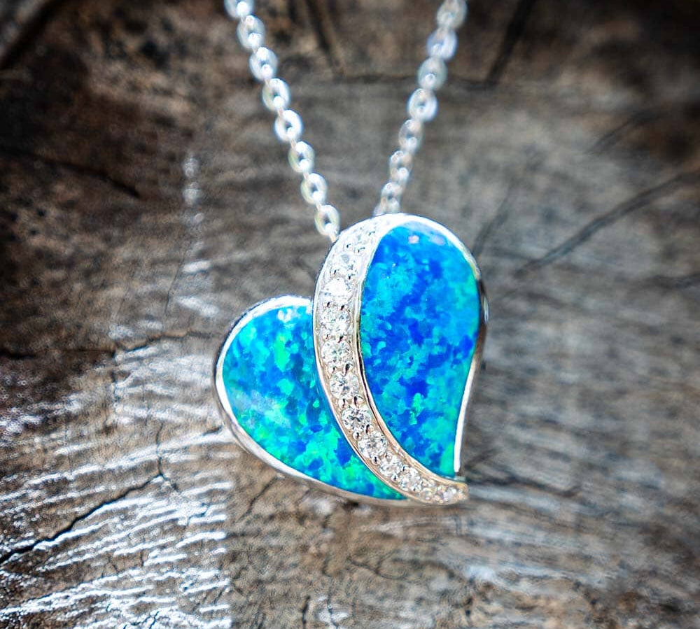 Paradise Opal Forever Love Heart Pendant Pendant Island by Koa Nani 