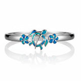 Paradise Opal Honu & Plumeria Bangle Bangle Island by Koa Nani Original 