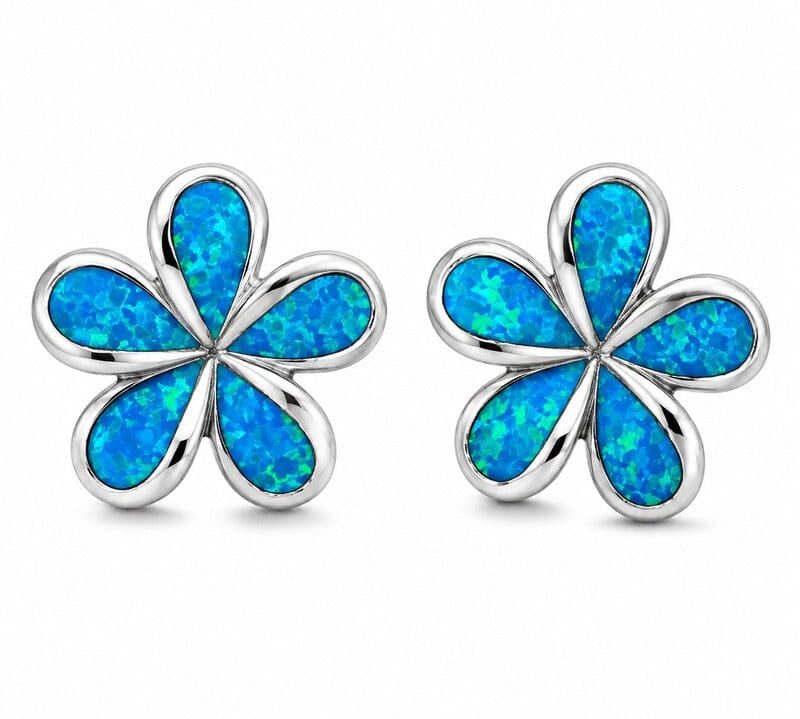 Paradise Opal Plumeria Earrings Earrings Island by Koa Nani 