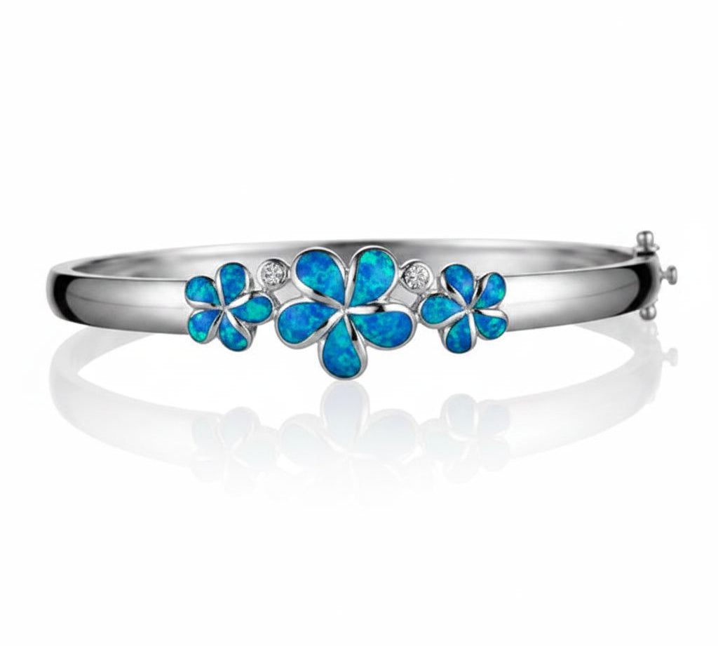Paradise Opal Plumeria Ohana Bangle Bangle Island by Koa Nani Original 