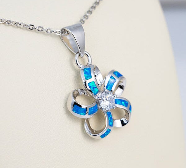 Paradise Opal Plumeria Ribbon Pendant Pendant Island by Koa Nani 