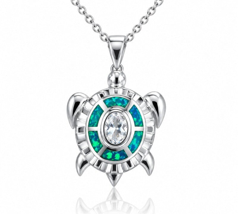 Paradise Opal Pomaikai Honu Pendant Pendant Island by Koa Nani Small (w/ Bale) 