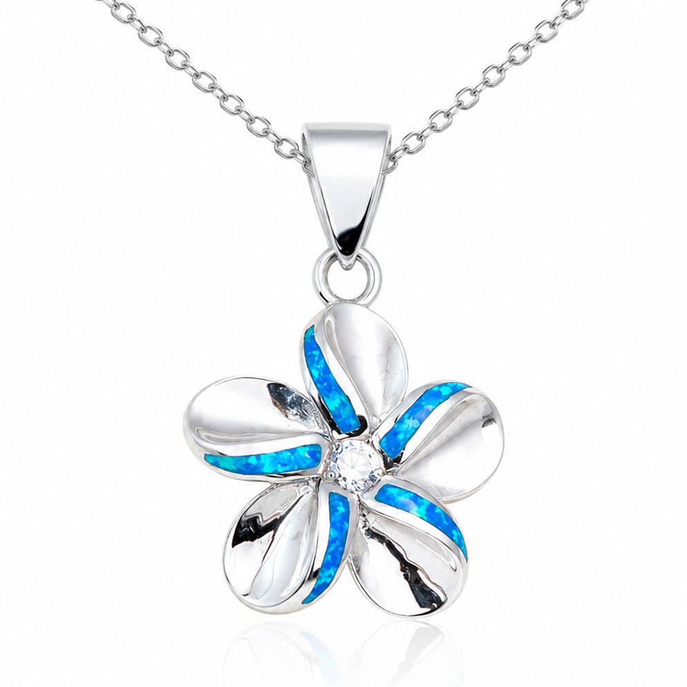 Paradise Opal Striped Plumeria Pendant Pendant Island by Koa Nani 