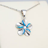Paradise Opal Striped Plumeria Pendant Pendant Island by Koa Nani 