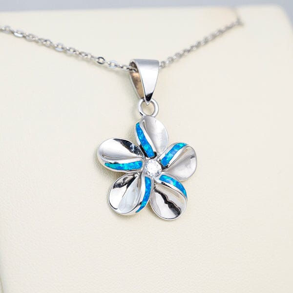 Paradise Opal Striped Plumeria Pendant Pendant Island by Koa Nani 
