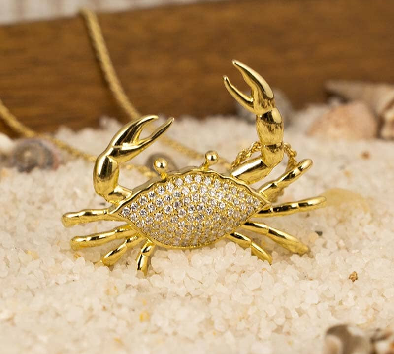 Pavé Blue Crab Pendant Pendant Island by Koa Nani 