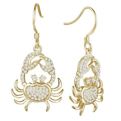 Pavé Crab Hook Earrings Earrings Island by Koa Nani 