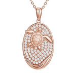 Pavé Honu Oval Pendant Pendant Island by Koa Nani 