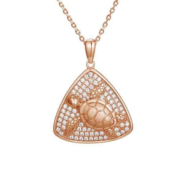 Pavé Honu Reuleaux Pendant Pendant Island by Koa Nani Rose Gold 