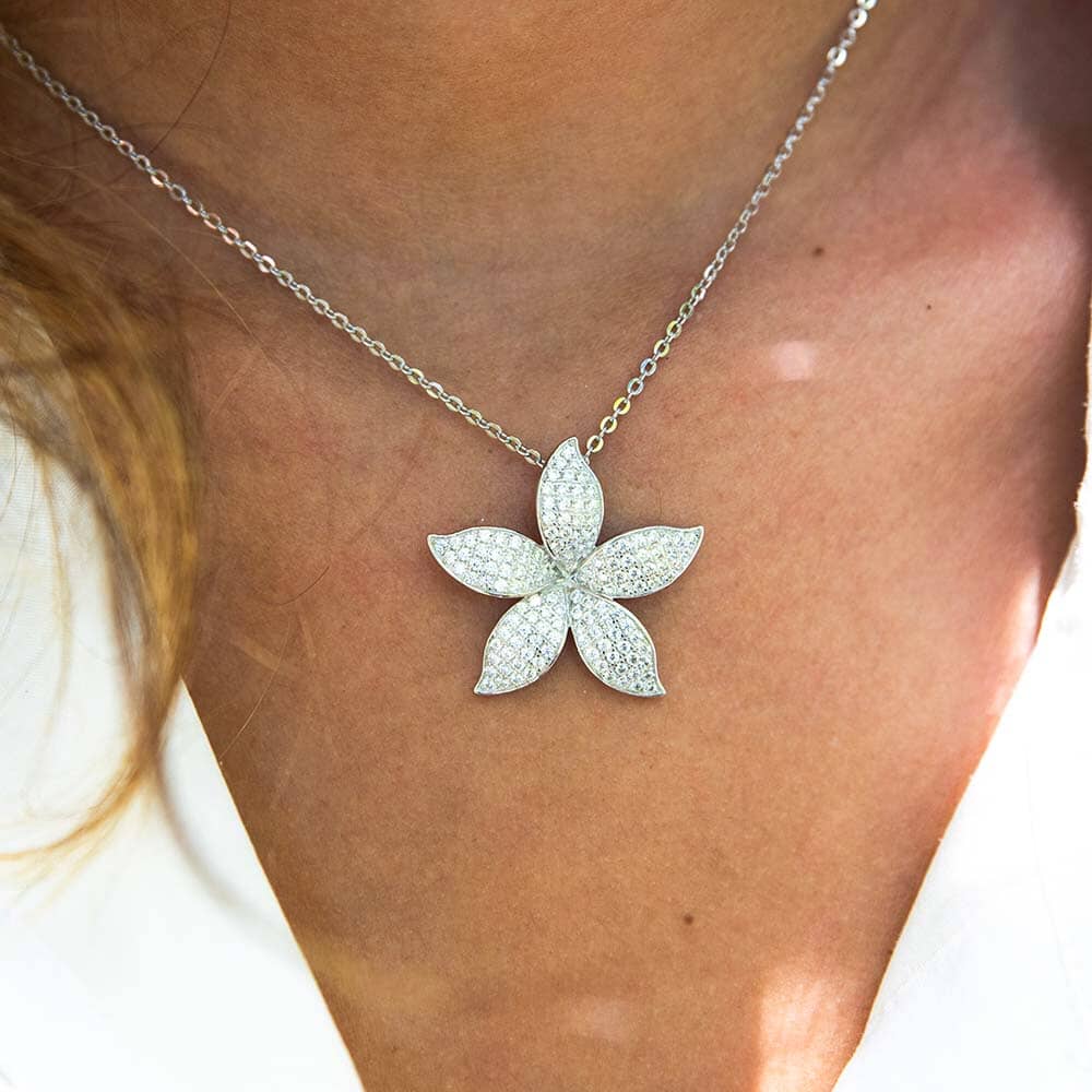 Pavé Island Orchid Pendant Pendant Island by Koa Nani 