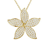Pavé Island Orchid Pendant Pendant Island by Koa Nani Yellow Gold 
