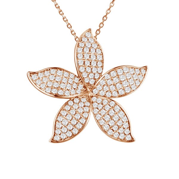 Pavé Island Orchid Pendant Pendant Island by Koa Nani Rose Gold 