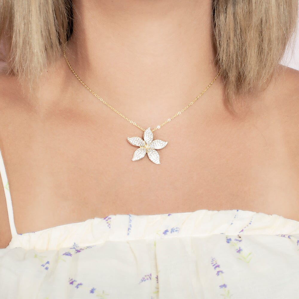 Pavé Island Orchid Pendant Pendant Island by Koa Nani 