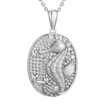 Pavé Magical Seahorse Medallion Pendant Island by Koa Nani 