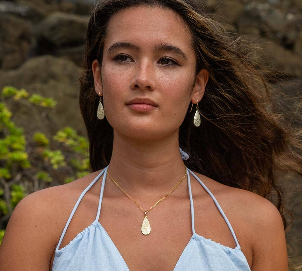 Pavé Nalu Teardrop Earrings Earrings Island by Koa Nani 