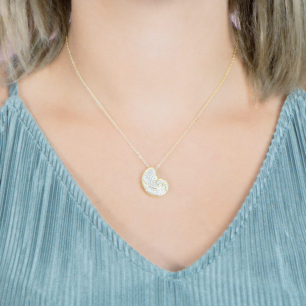 Pavé Nautilus Shell Pendant Pendant Island by Koa Nani 