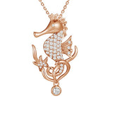 Pavé Ocean Beauty Seahorse Pendant Pendant Island by Koa Nani Rose Gold 
