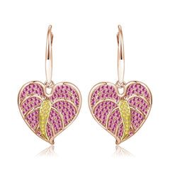 Pavé Ruby Anthurium Earrings Earrings Island by Koa Nani 