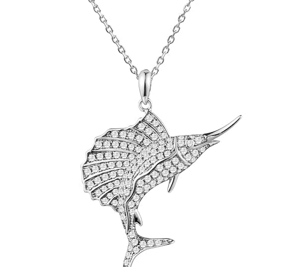 Pavé Sailfish Pendant Pendant Island by Koa Nani 