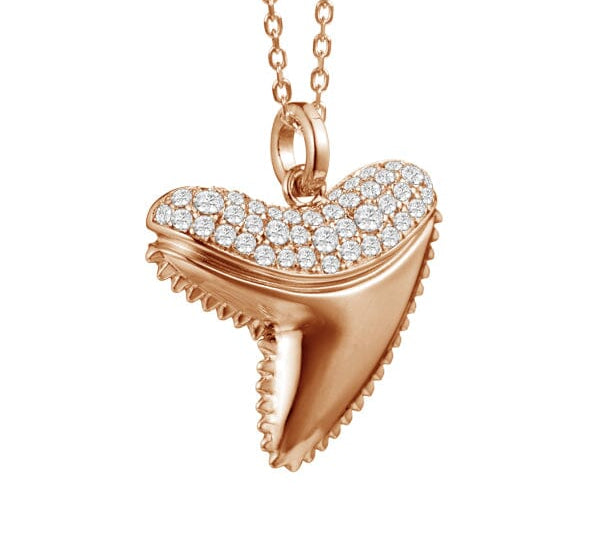Pavé Shark Tooth Pendant Pendant Island by Koa Nani Rose Gold 
