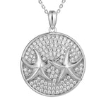 Pavé Starfish Lovers Medallion Pendant Island by Koa Nani 