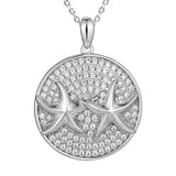 Pavé Starfish Lovers Medallion Pendant Island by Koa Nani 
