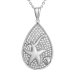 Pavé Starfish Teardrop Pendant Pendant Island by Koa Nani 