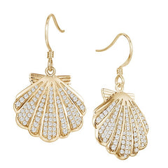 Pavé Sunrise Shell Earrings Earrings Island by Koa Nani 