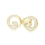 Pavé Wave Earrings Earrings Island by Koa Nani 