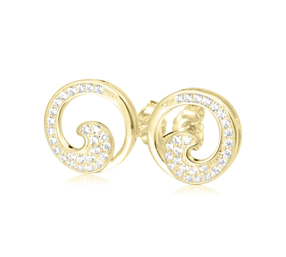 Pavé Wave Earrings Earrings Island by Koa Nani 