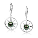 Pearl Compass Earrings Earrings Island by Koa Nani Tahitian Pearl 
